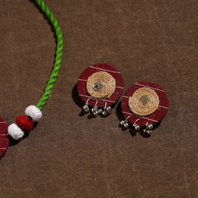 Buy Handmade Jute Fabart Necklace Set