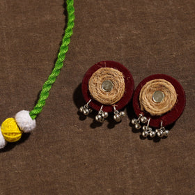 Buy Handmade Jute Fabart Necklace Set