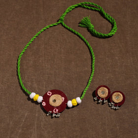 Buy Handmade Jute Fabart Necklace Set