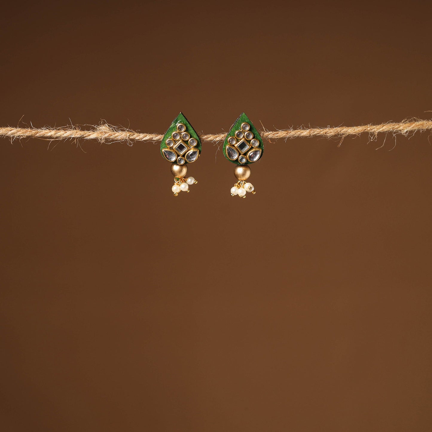 Handmade Kundan Work Earrings