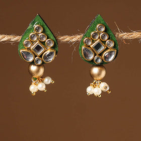 Handmade Kundan Work Earrings