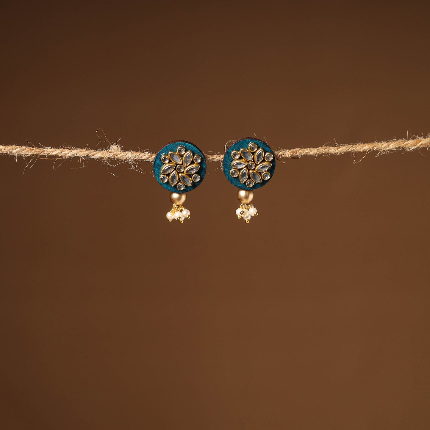 Handmade Kundan Work Earrings