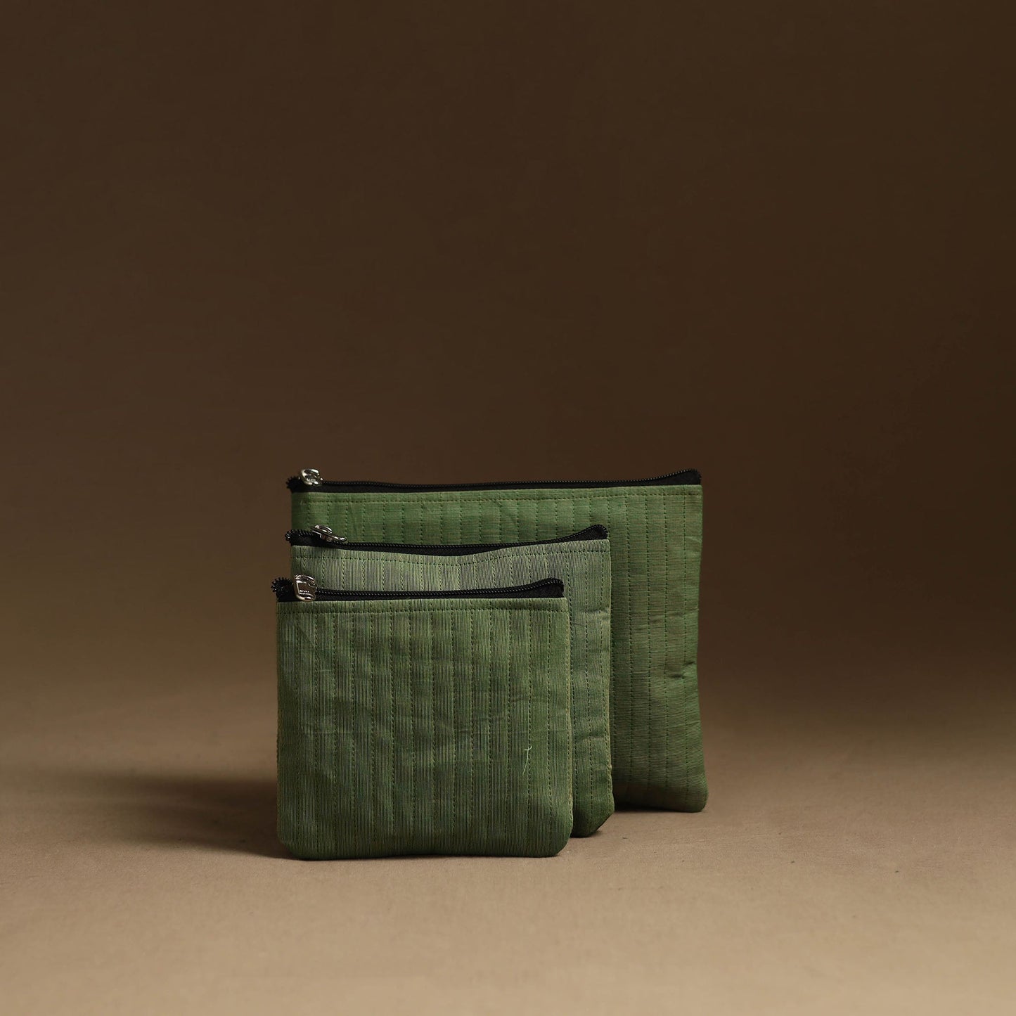 Green - handmade multipurpose utility pouches (set of 3) 37