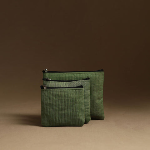 Green - handmade multipurpose utility pouches (set of 3) 37
