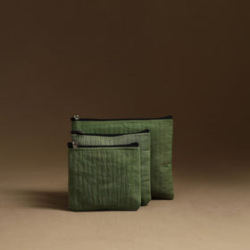 Green - handmade multipurpose utility pouches (set of 3) 37
