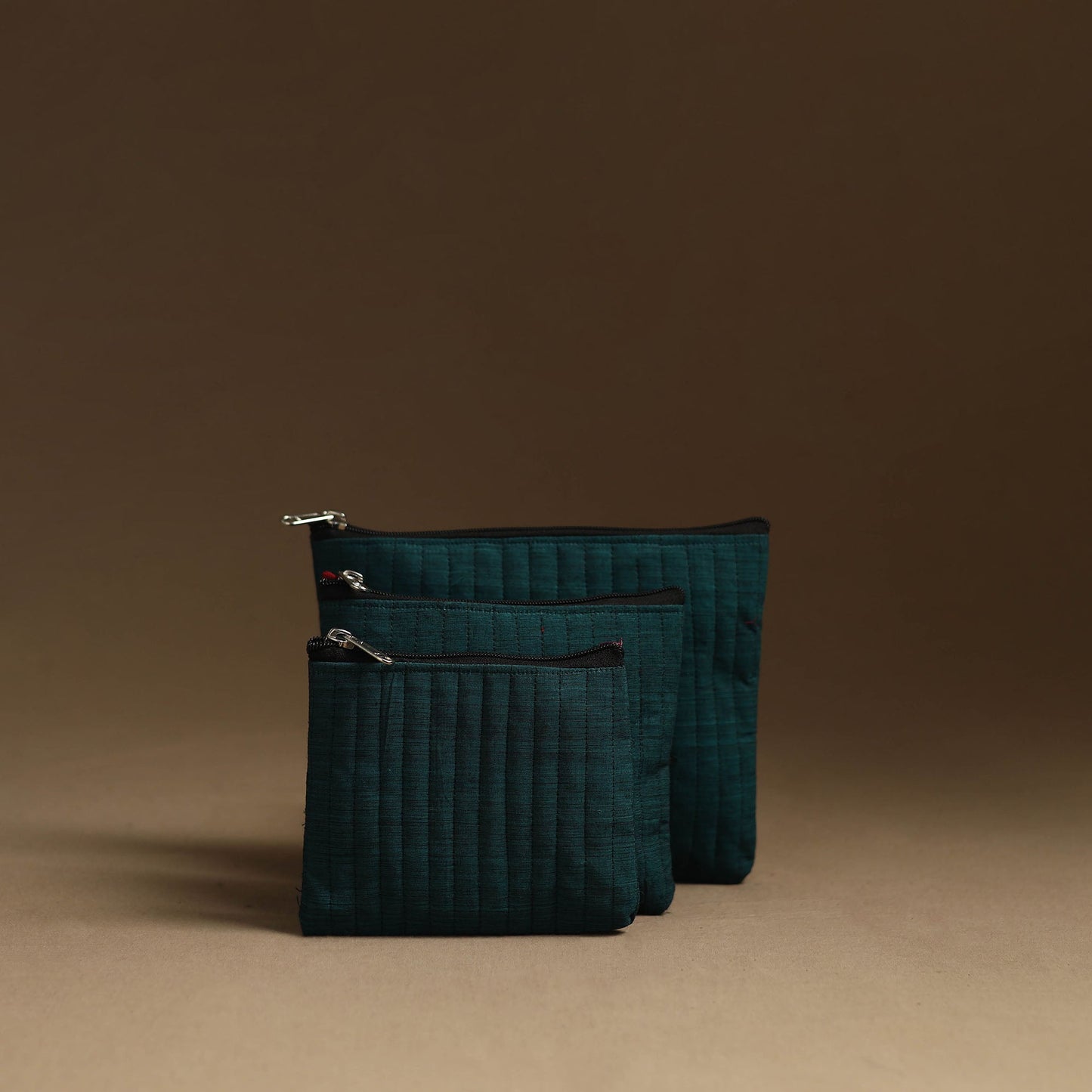 Green - handmade multipurpose utility pouches (set of 3) 43