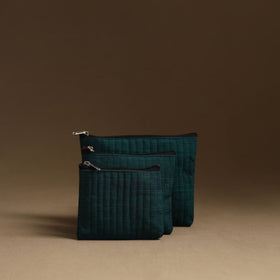 Green - handmade multipurpose utility pouches (set of 3) 43