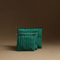 Green - handmade multipurpose utility pouches (set of 3) 48