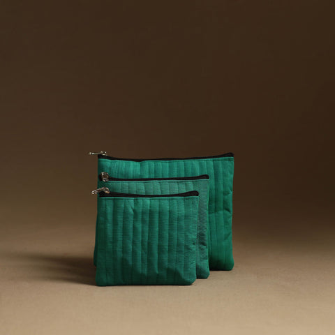 Green - handmade multipurpose utility pouches (set of 3) 48