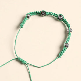 Green - handmade oxidized metal bracelet 08 - handcrafted