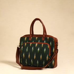  Green Handmade Pochampally Ikat Laptop Bag