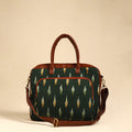  Green Handmade Pochampally Ikat Laptop Bag
