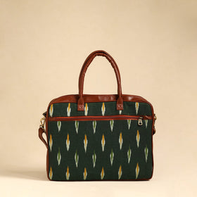 Green Handmade Pochampally Ikat Laptop Bag
