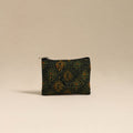  Green Handmade Quilted Cotton Coin Pouch Online in India