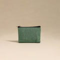  Green Handmade Quilted Cotton Coin Pouch 