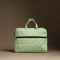 Green Handmade Quilted Cotton Laptop Bag (13 x 16 in)