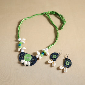 Handmade Shell Work Fabart Necklace Set 04