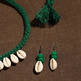 Buy Handmade Thread Braided Shell Necklace Set