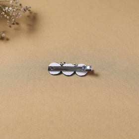 Handmade thread mirror work hair clip 02 - handcrafted