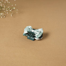 Green - handmade women’s bow hair claw clip 21 - handcrafted