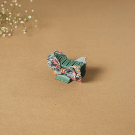 Green - handmade women’s bow hair claw clip 48 - handcrafted