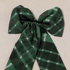Green - handmade women’s bow hair clip 103 - handcrafted