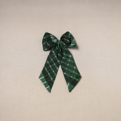 Green - handmade women’s bow hair clip 103 - handcrafted