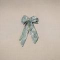 Green - handmade women’s bow hair clip 105 - handcrafted