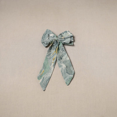 Green - handmade women’s bow hair clip 105 - handcrafted