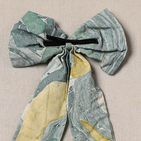 Green - handmade women’s bow hair clip 105 - handcrafted