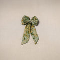Green - handmade women’s bow hair clip 107 - handcrafted