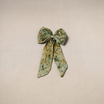 Green - handmade women’s bow hair clip 107 - handcrafted
