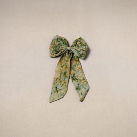 Green - handmade women’s bow hair clip 107 - handcrafted