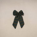 Green - handmade women’s bow hair clip 108 - handcrafted