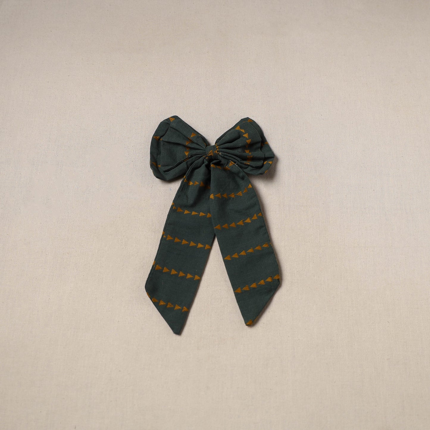 Green - handmade women’s bow hair clip 108 - handcrafted