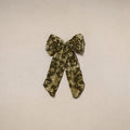 Green - handmade women’s bow hair clip 90 - handcrafted