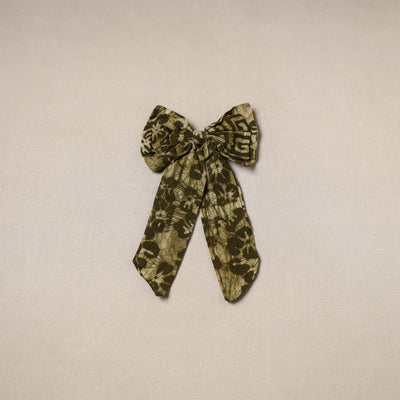 Green - handmade women’s bow hair clip 90 - handcrafted