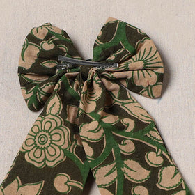 Green - handmade women’s bow hair clip 99 - handcrafted
