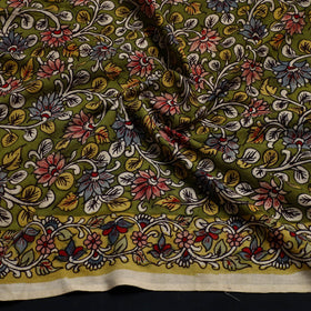 Buy Green Handpainted Cotton Kalamkari Blouse Piece