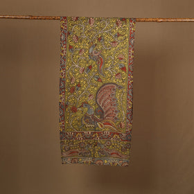  Green Handpainted Cotton Kalamkari Stole 