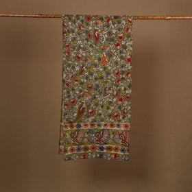  Green Handpainted Cotton Kalamkari Stole Online