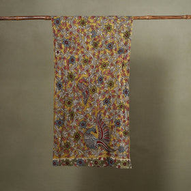 Green Handpainted Cotton Kalamkari Stole