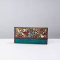 Green Handpainted Kalamkari Natural Dyed Cotton Clutch