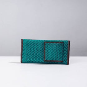 Green Handpainted Kalamkari Natural Dyed Cotton Clutch