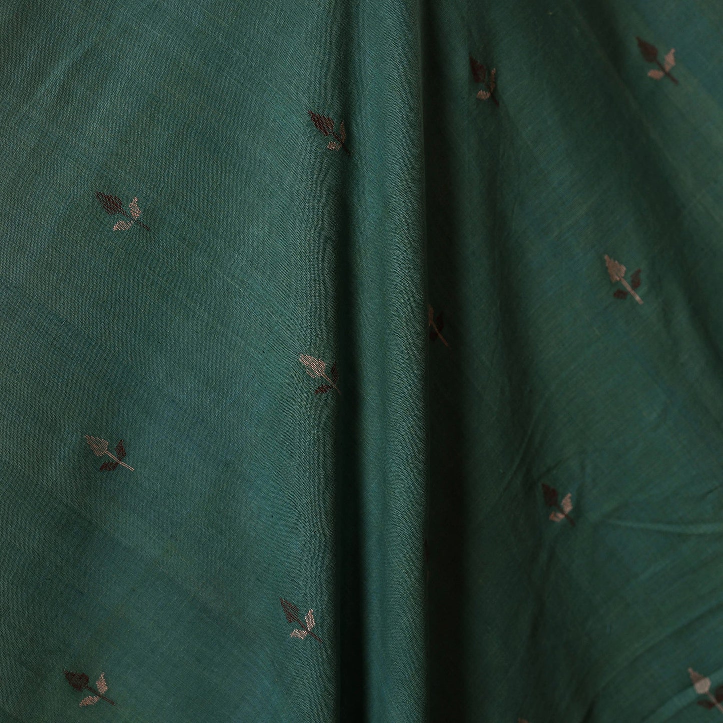 Green - handspun handloom natural dyed cotton buti
