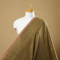 Green Handspun Handloom Natural Dyed Cotton Jamdani Fabric