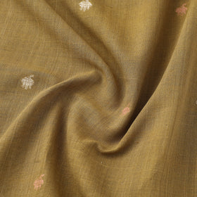 Green Handspun Handloom Natural Dyed Cotton Jamdani Fabric