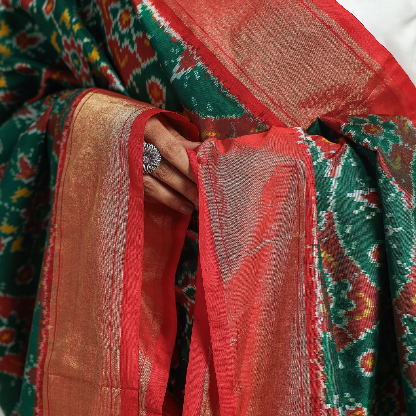 ikat silk dupatta