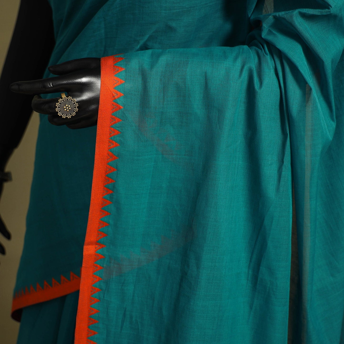 Green - handwoven cotton begumpuri saree 24 - handcrafted