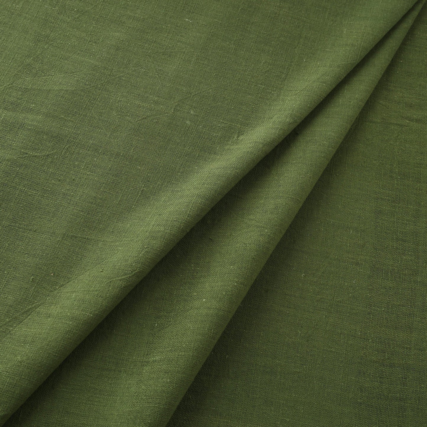 Green Handwoven Organic Kala Cotton Fabric